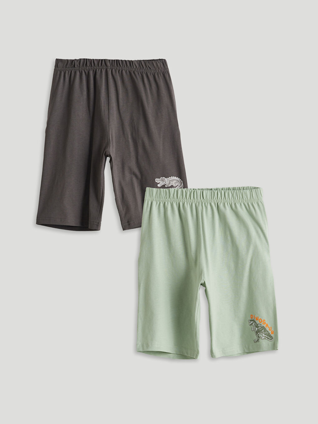 Elastic Waist Basic Boy Shorts 2 Pieces -S5HM37Z1-FKS