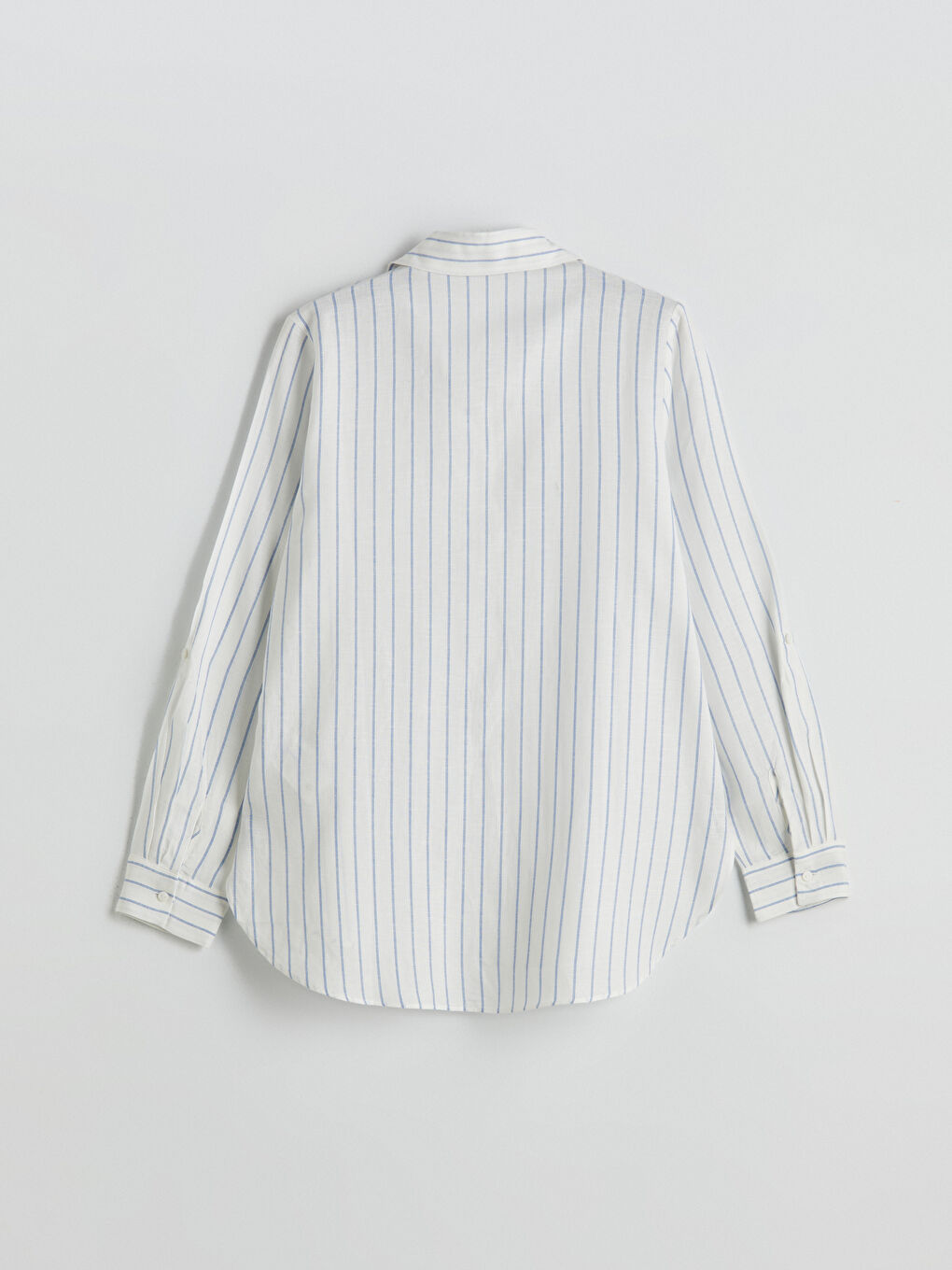 Striped Linen Blend Women's Shirt -S5HM38Z8-LEN