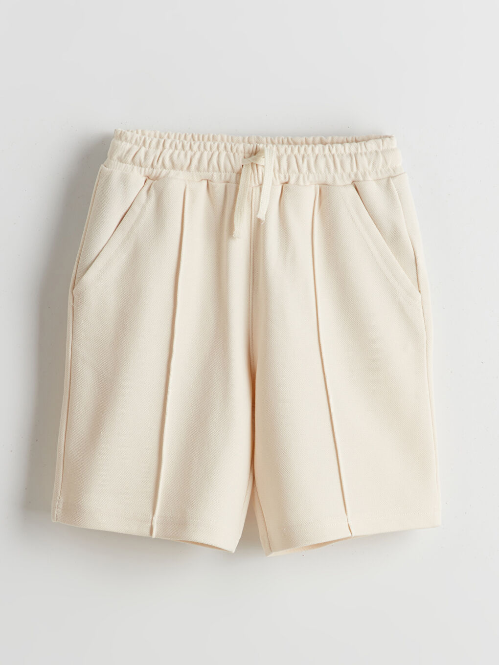 Bej Beli Lastikli Erkek Çocuk Şort