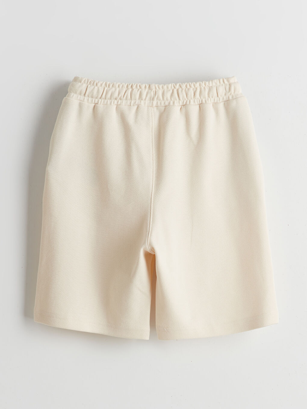 Bej Beli Lastikli Erkek Çocuk Şort-2