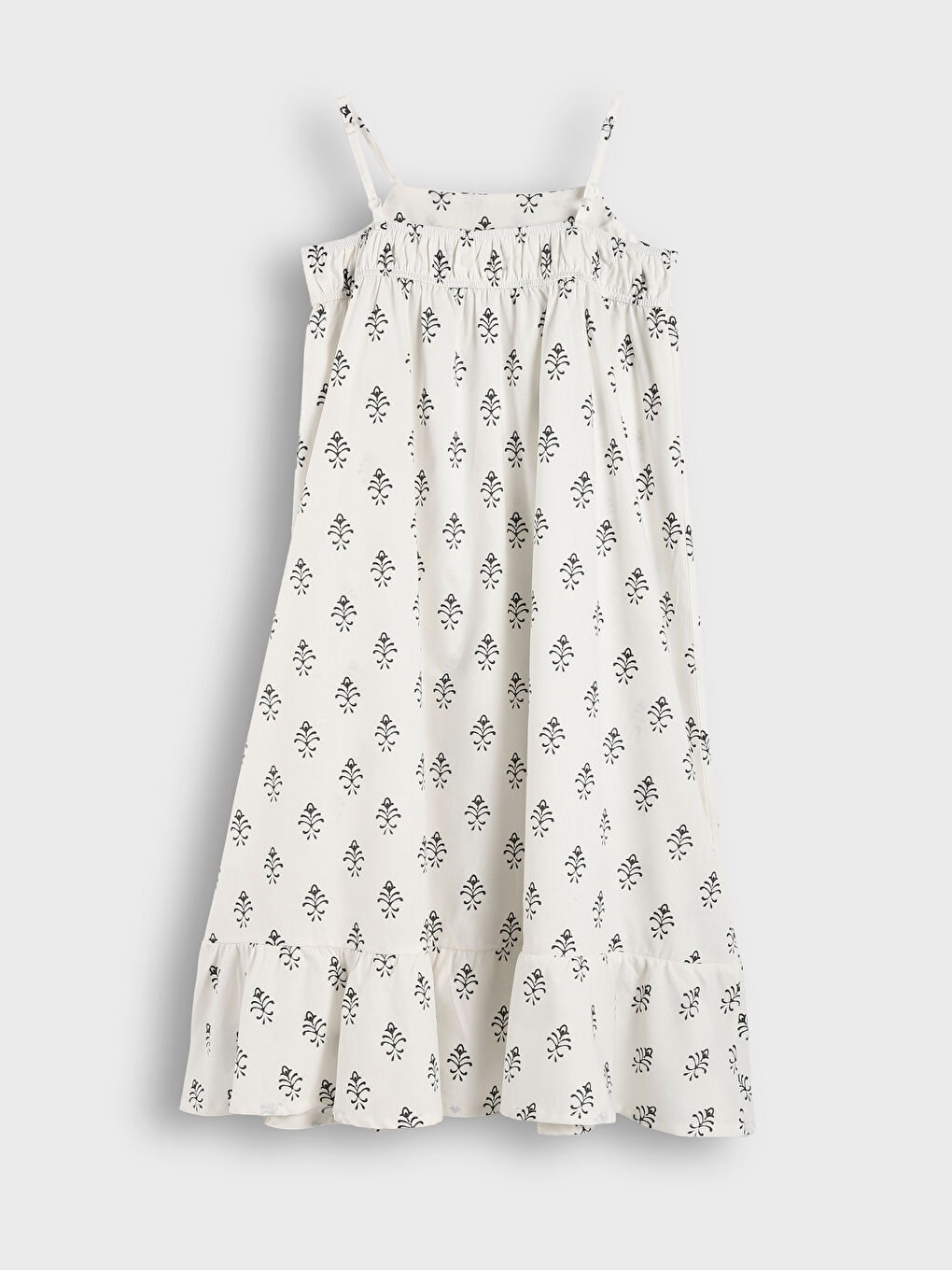 Square Neck Girls' Dress-1