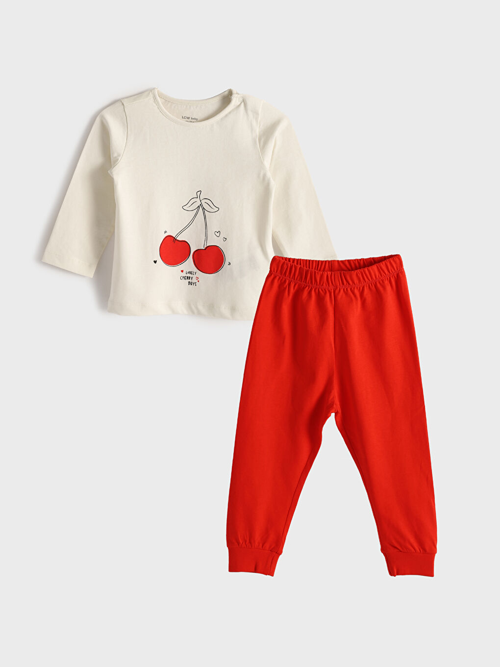 Crew Neck Girls' Pyjama Set -S5HM83Z1-FDU
