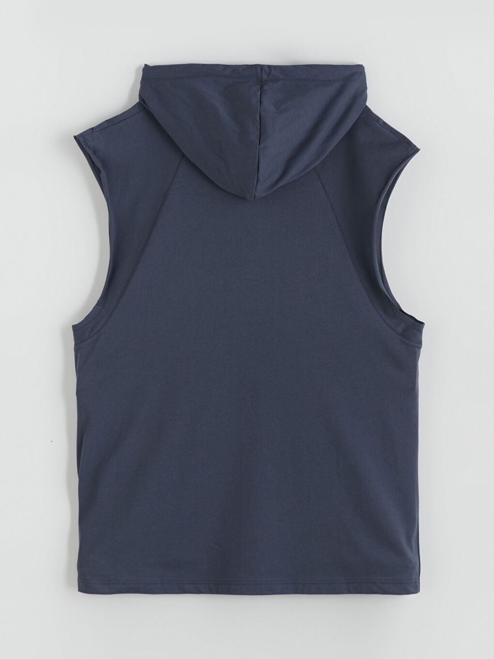 Antrasit Kapüşonlu Erkek Kolsuz Tişört-6