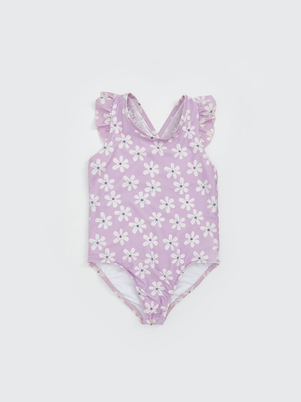 Crew Neck Floral Baby Girls' Swimsuit -S5HM97Z1-LS9