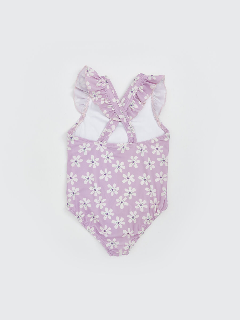 Crew Neck Floral Baby Girls' Swimsuit -S5HM97Z1-LS9