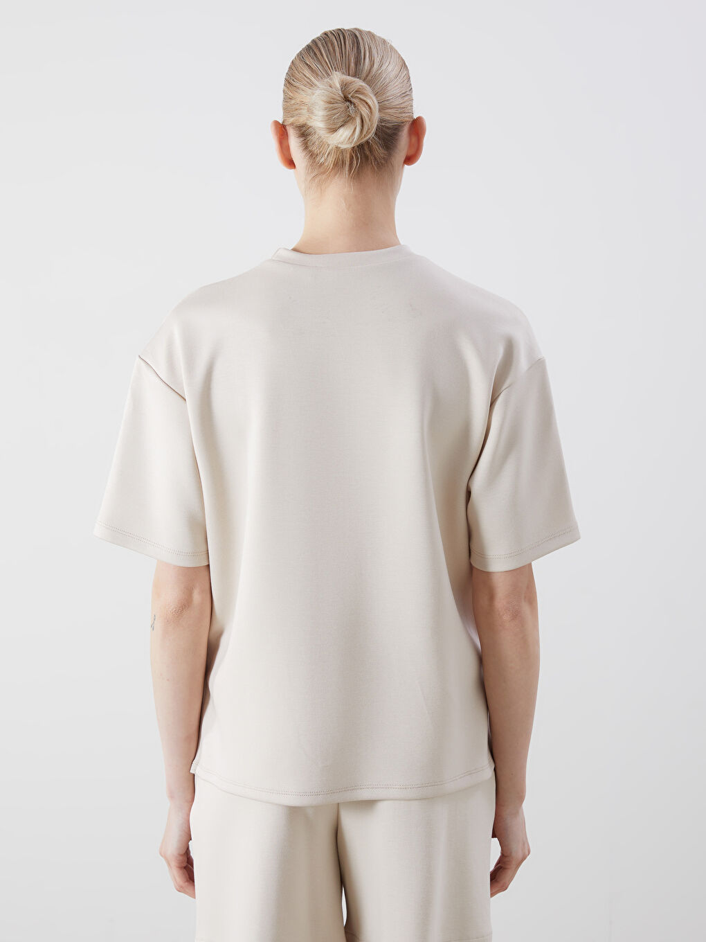 Crew Neck Printed Oversize Women's T-Shirt-3