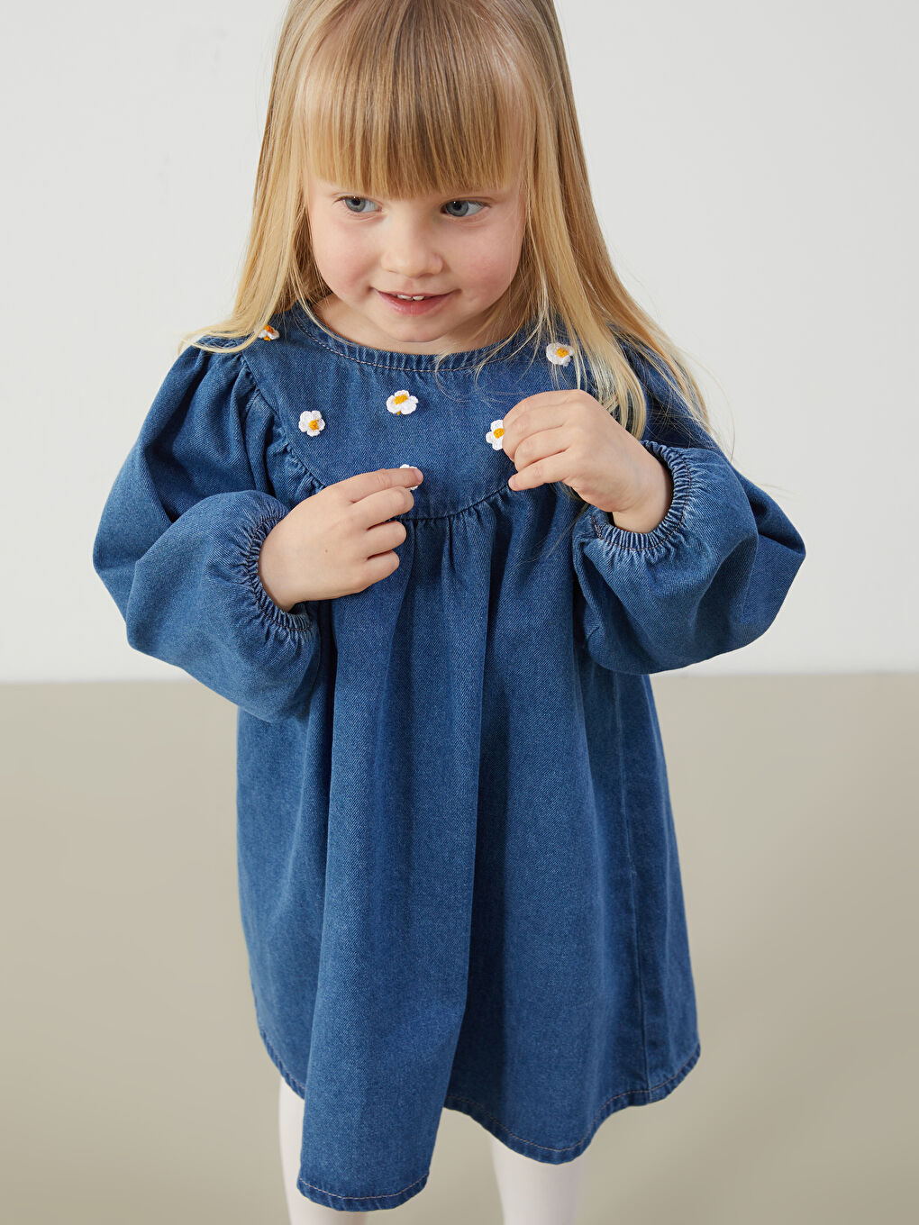 Girl INDIGO Denim Dress -S5HN33Z1-507