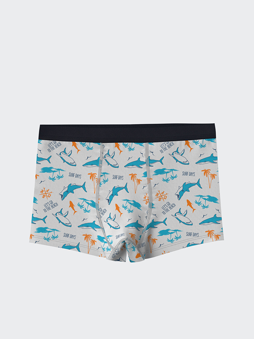 Gri Baskılı Erkek Çocuk Boxer