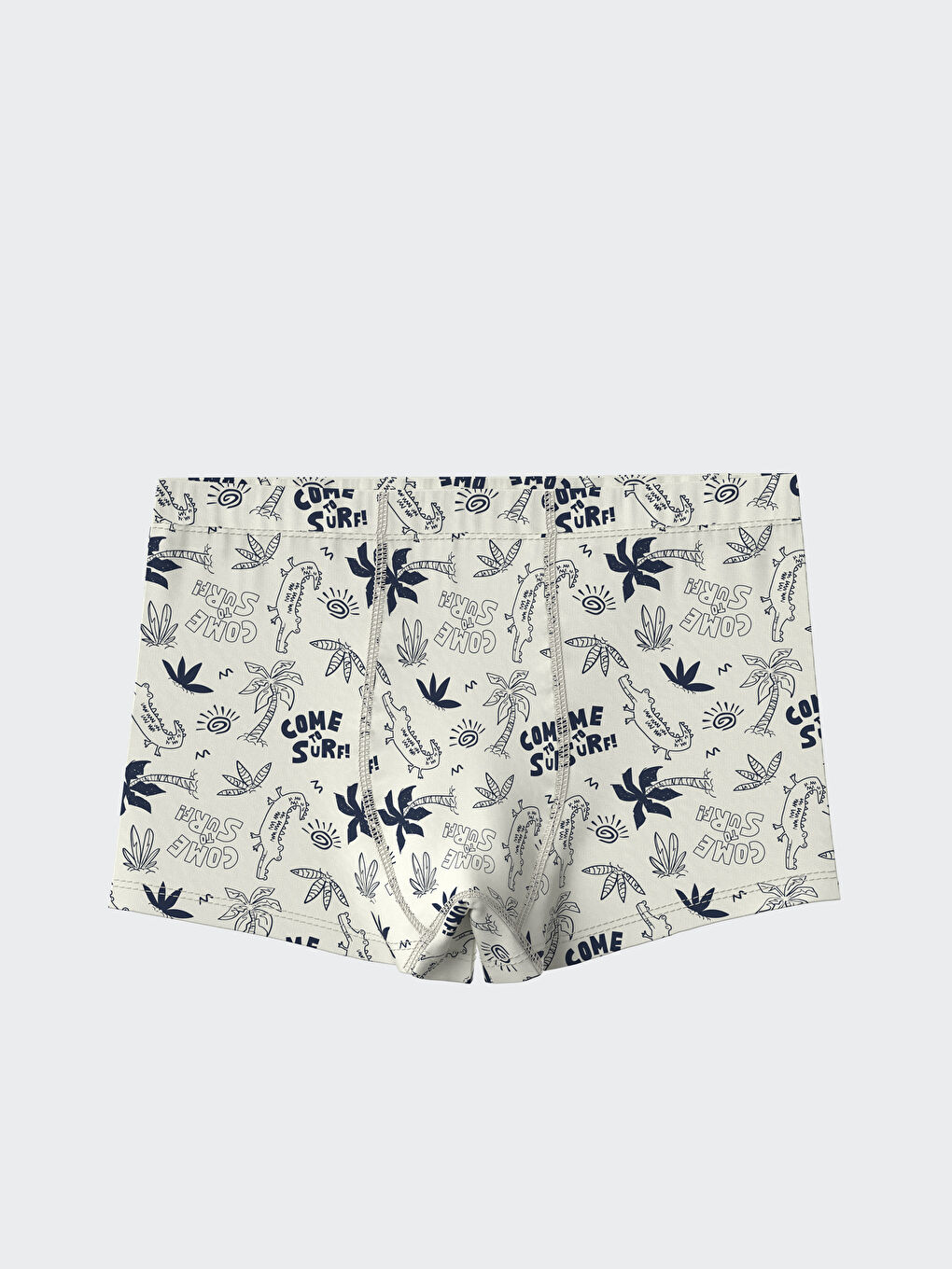 Ekru Baskılı Erkek Çocuk Boxer