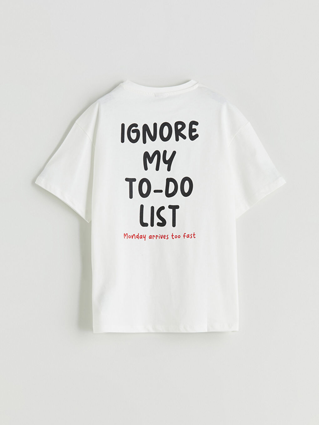 Ekru Bisiklet Yaka Kız Çocuk Tişört-1