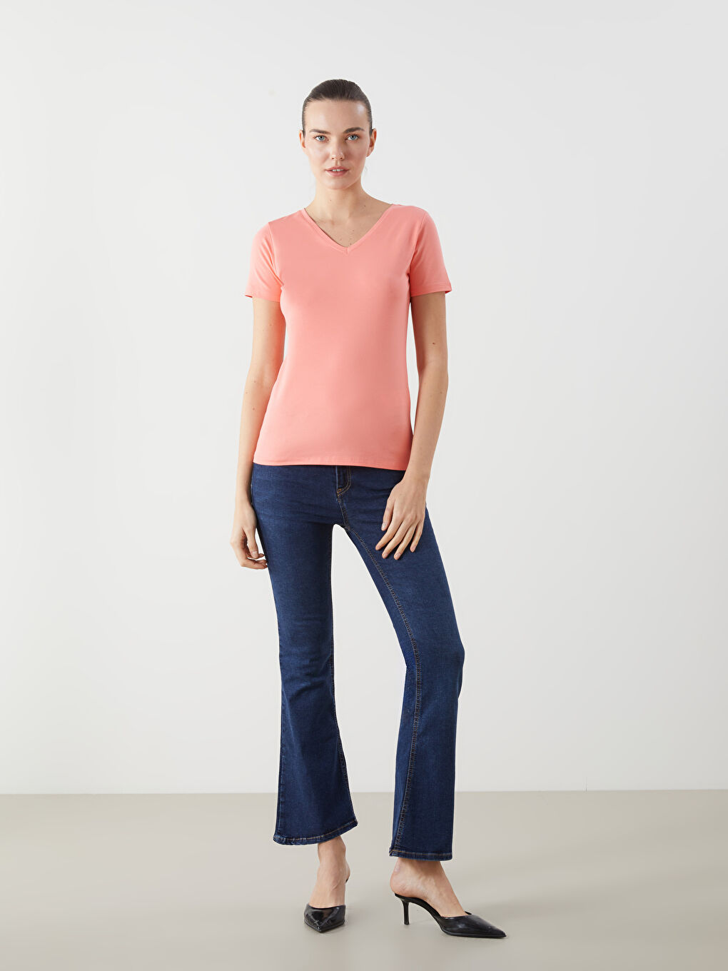 V Neck Women's T-Shirt-1