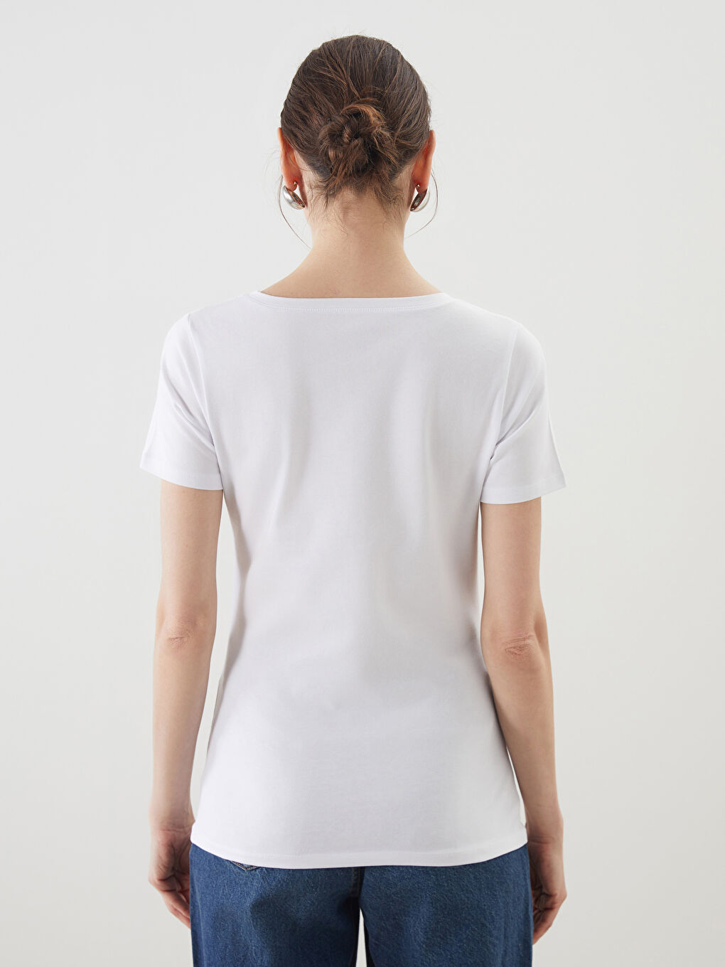 әйелдерге арналған v жағалы футболка-7