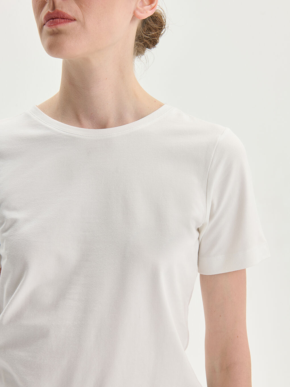 تيشيرت ياقة دائرية - نساء-2