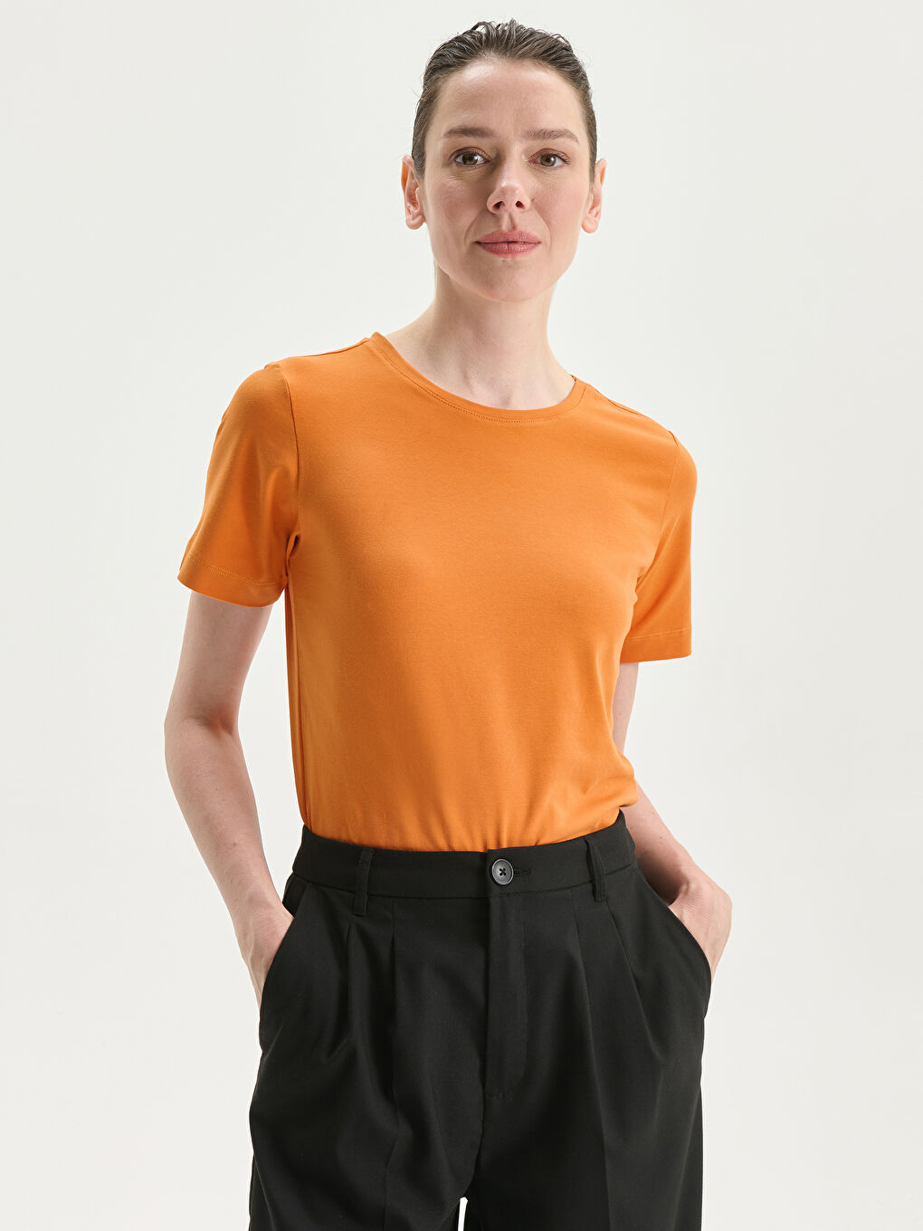 Crew Neck Women's T-Shirt -S5HO22Z8-GKV