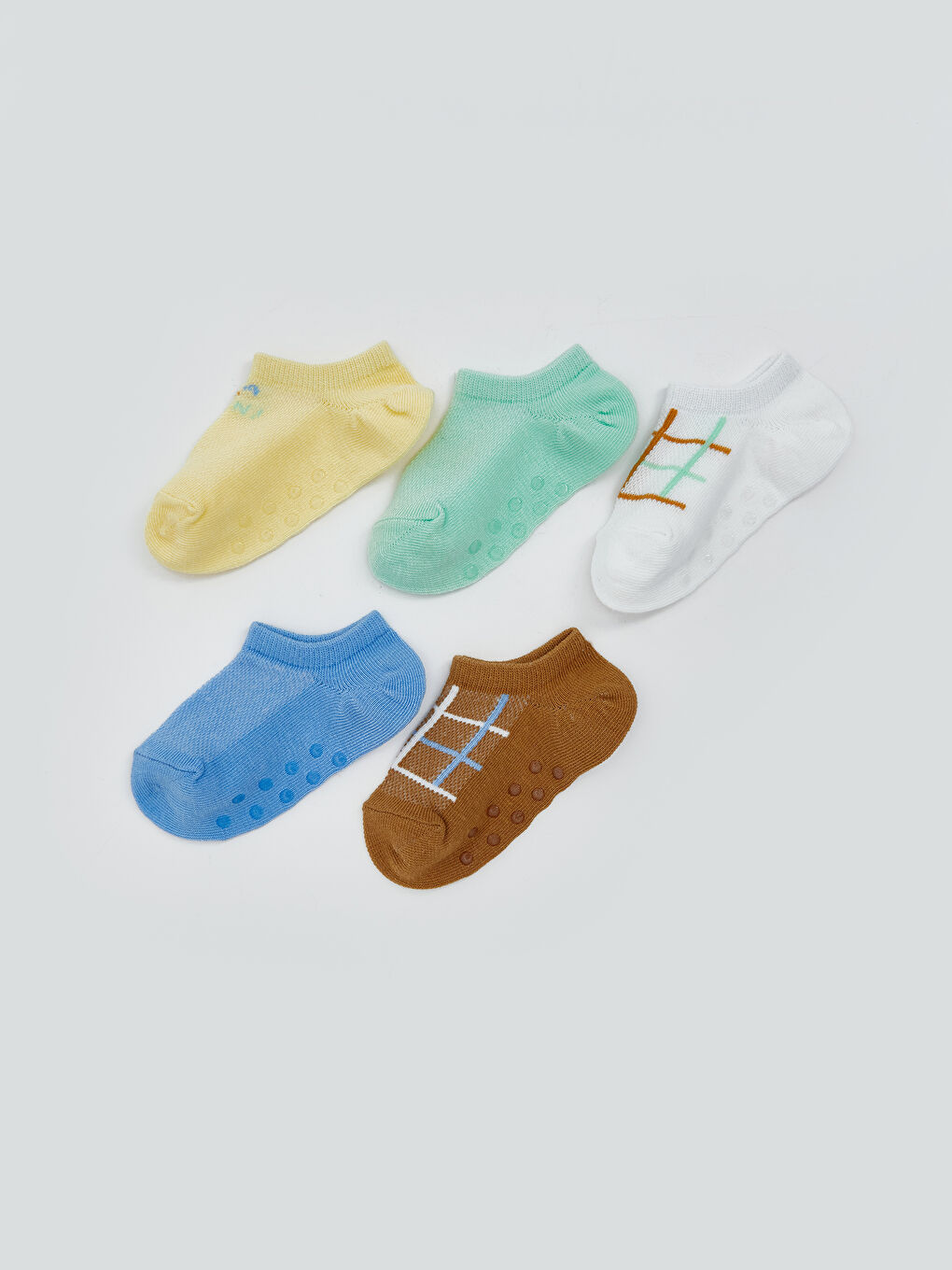 Printed Baby Boy Booties Socks 5 Pieces -S5HP17Z1-FPR