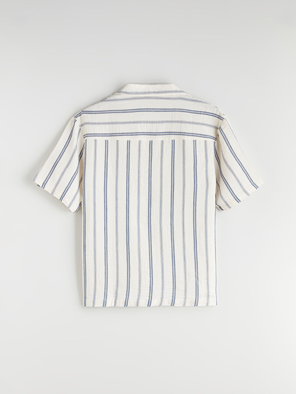 Mavi Regular Fit Resort Yaka Çizgili Müslin Erkek Gömlek-5