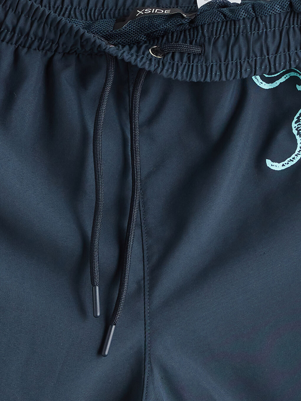 Lacivert Kısa Boy Sünger Bob Baskılı Erkek Deniz Şortu-6