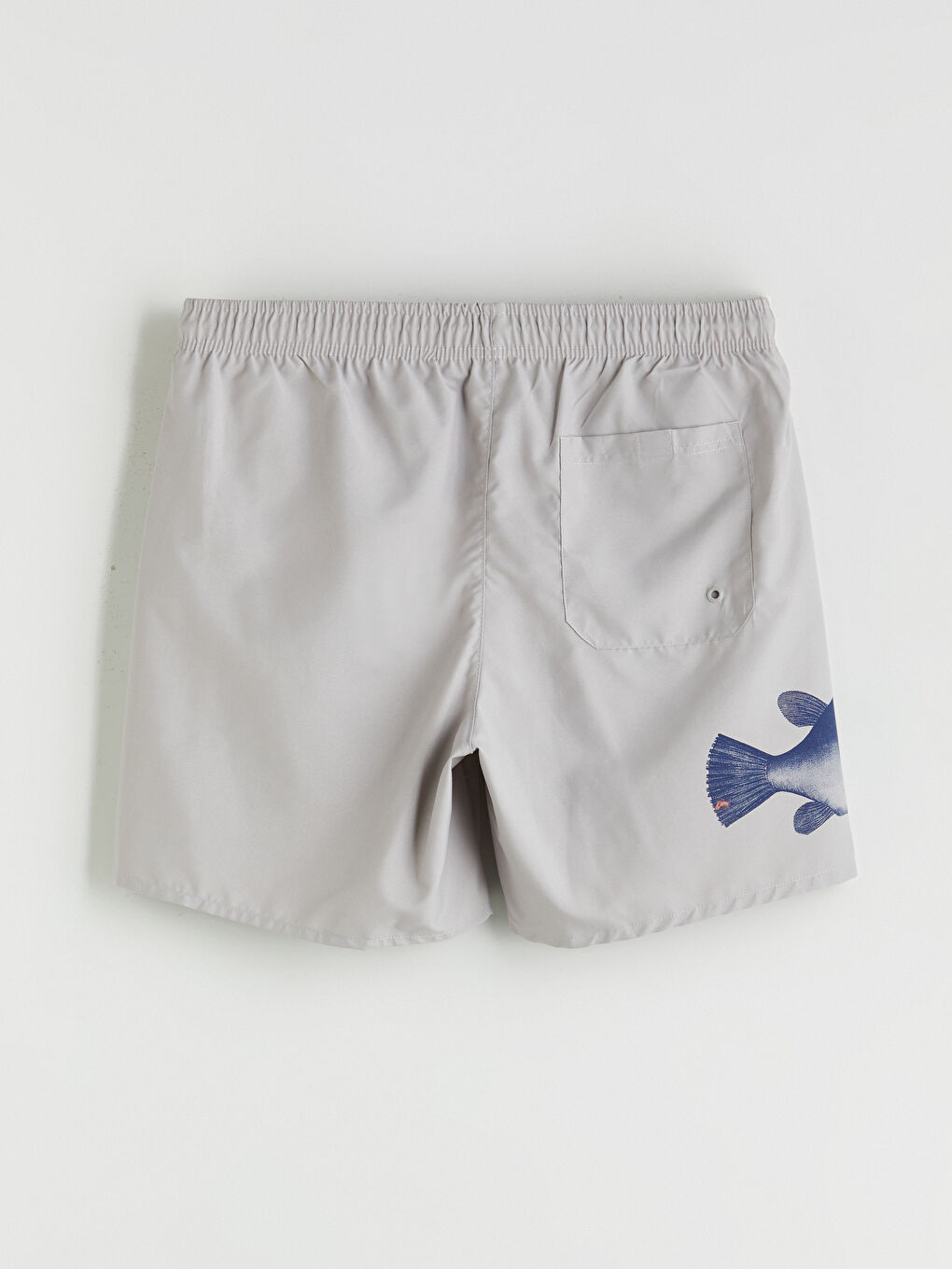 Gri Kısa Boy Sünger Bob Baskılı Erkek Deniz Şortu-6