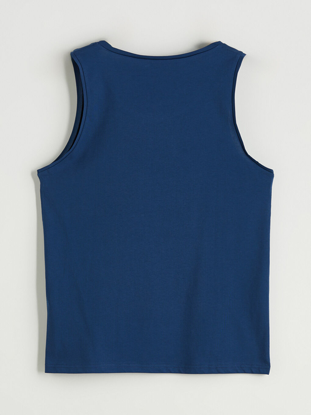 Lacivert Bisiklet Yaka Sünger Bob Baskılı Erkek Kolsuz Tişört-5