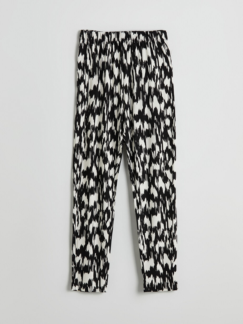Elasticated Waist Patterned Women's Trousers-4