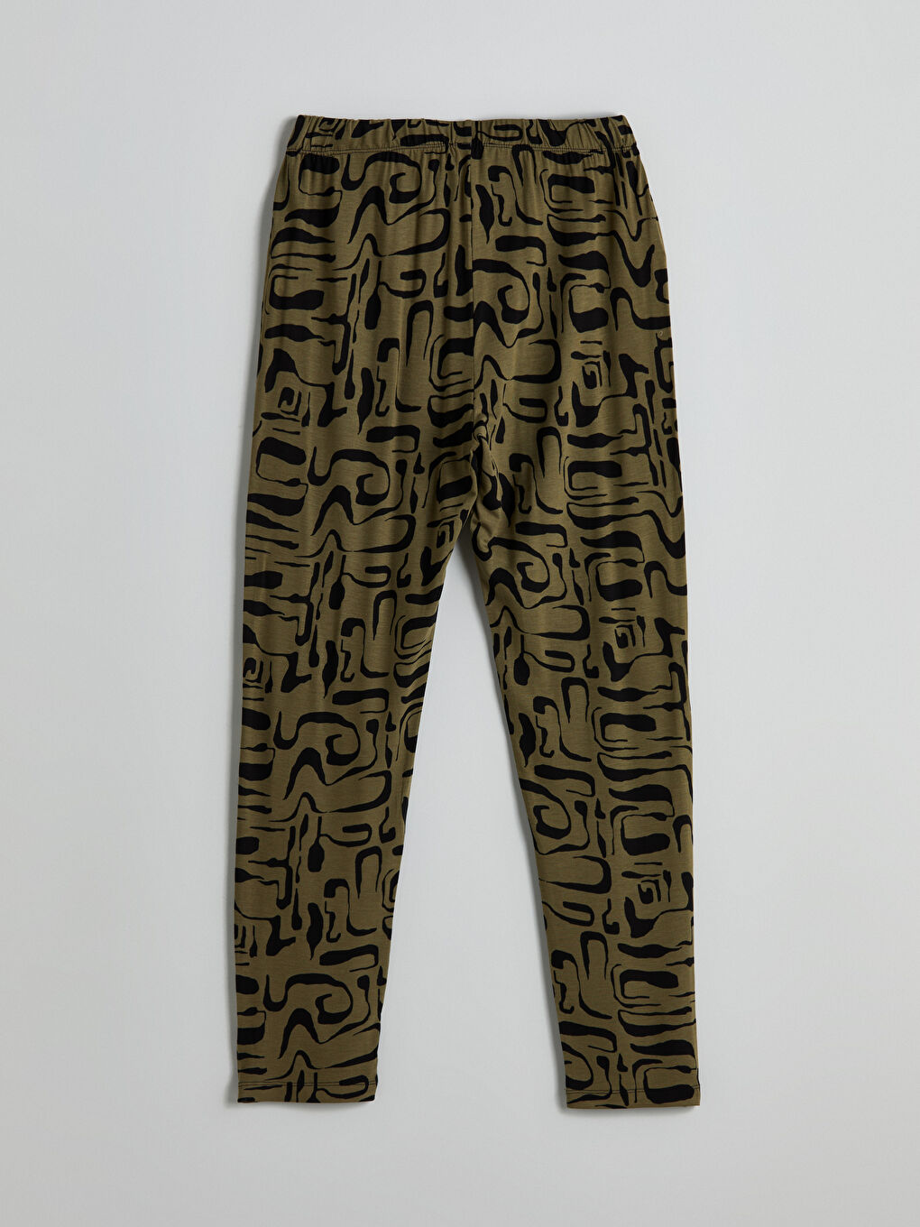 Elasticated Waist Patterned Women's Trousers-5