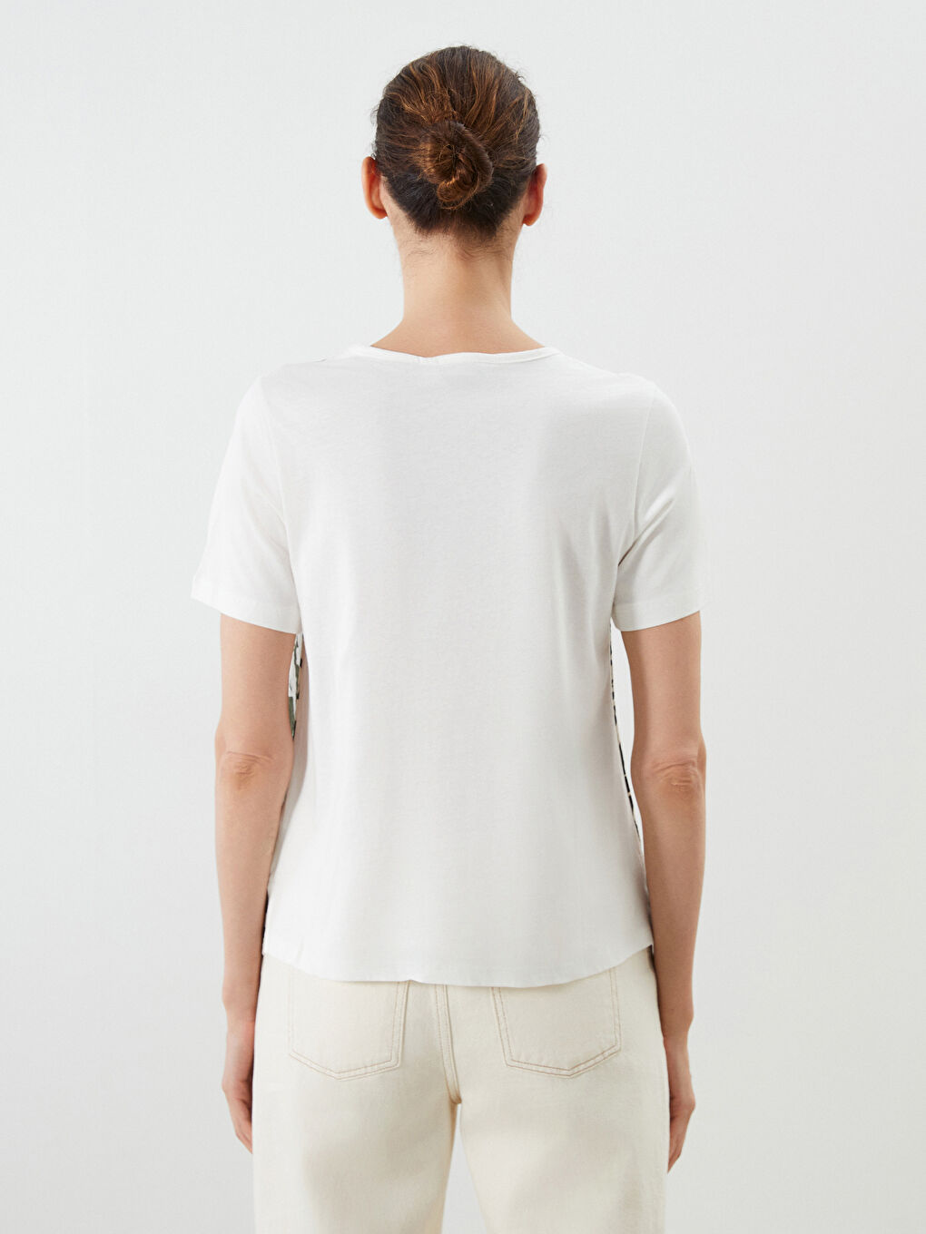 Blouse Florale à Col Rond-3