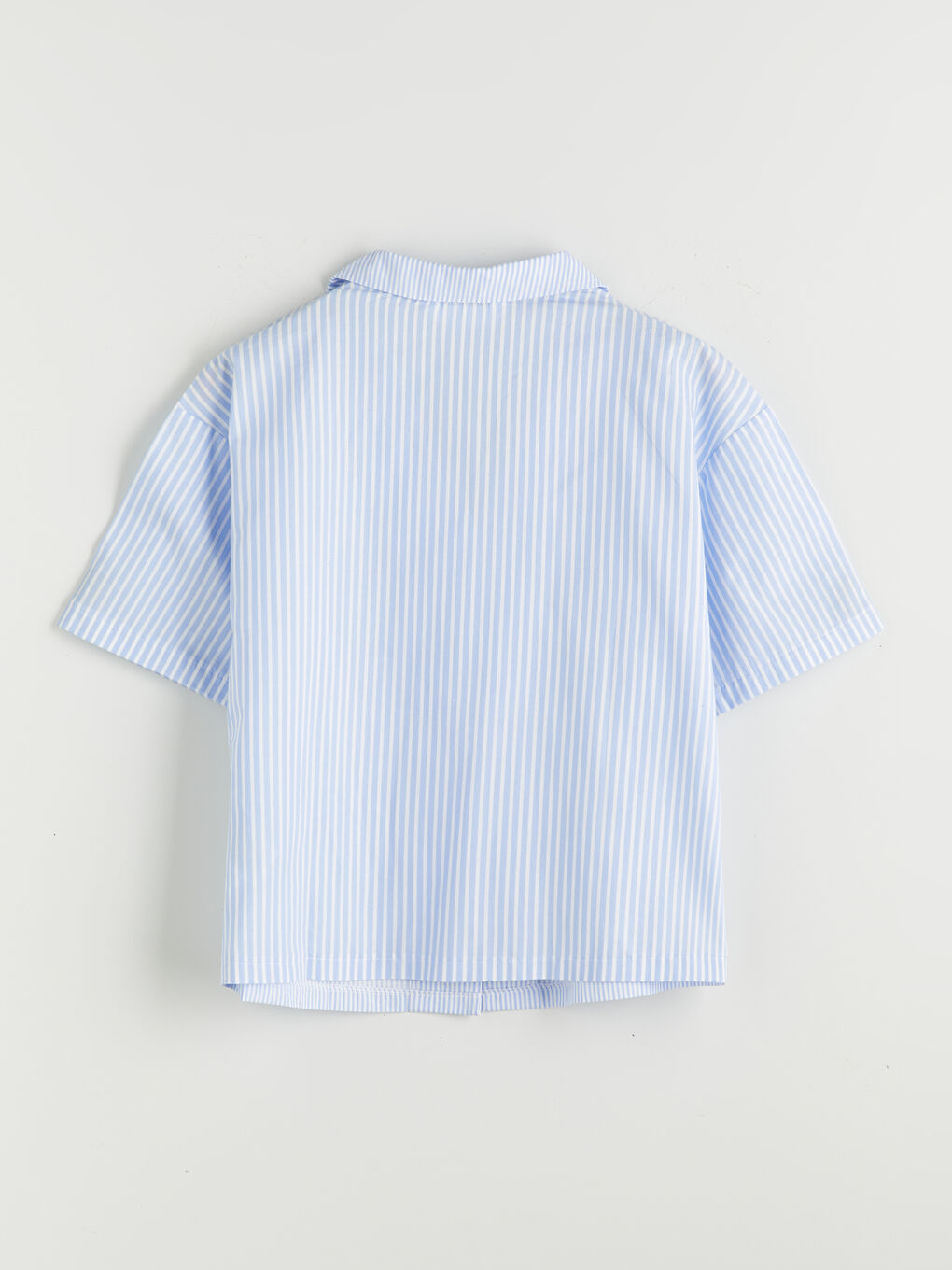 Collared Neck Striped Women's Shortie Pyjama Set -S5HP50Z8-LU8