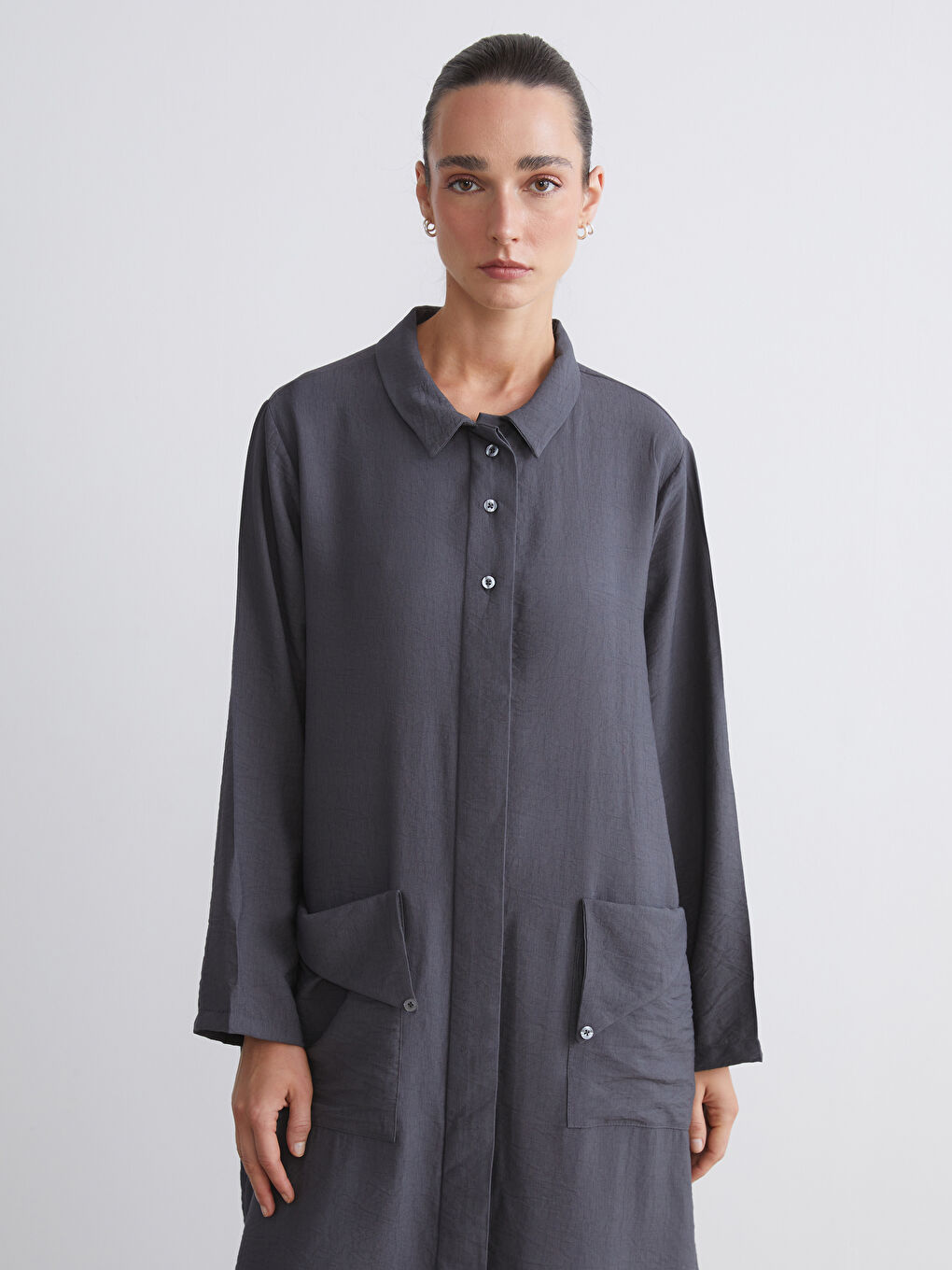 A-Line Shirt Dress-1