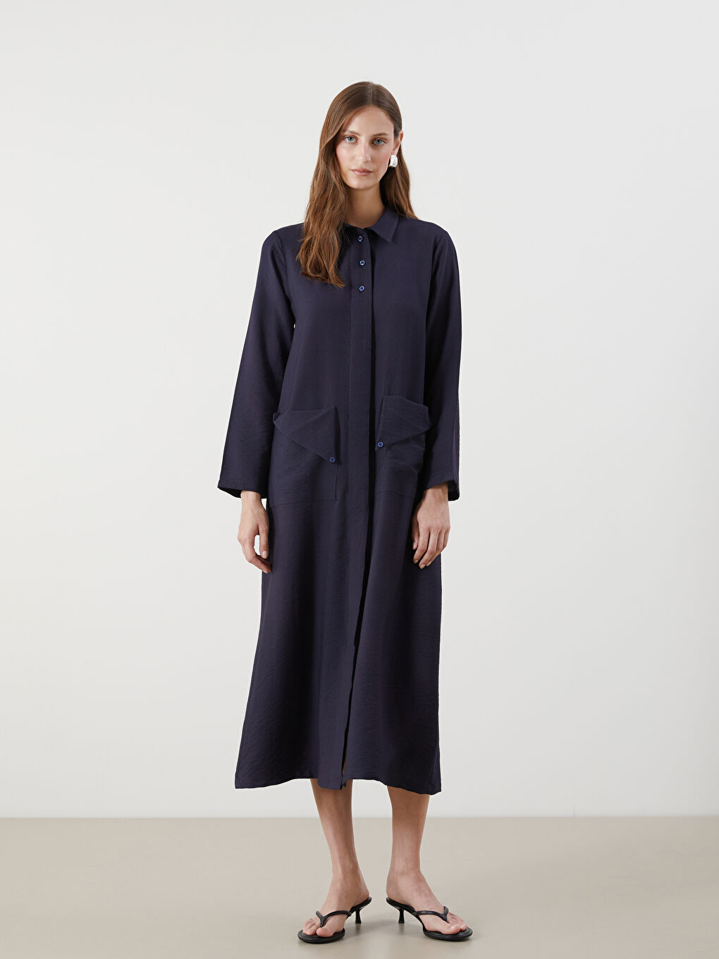 A-Line Shirt Dress-1