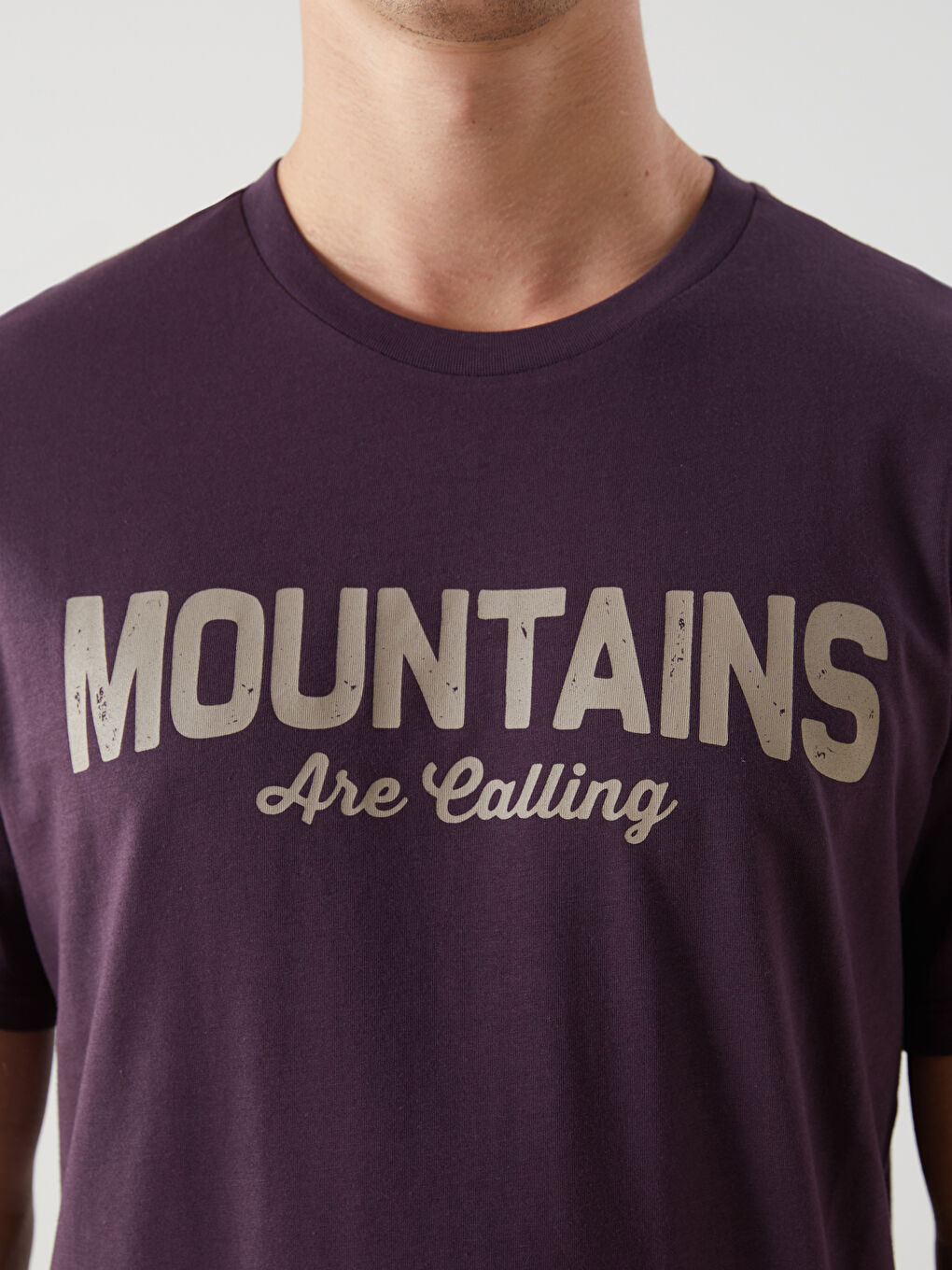 Mavi Bisiklet Yaka Kısa Kollu Baskılı Penye Erkek Tişört-2