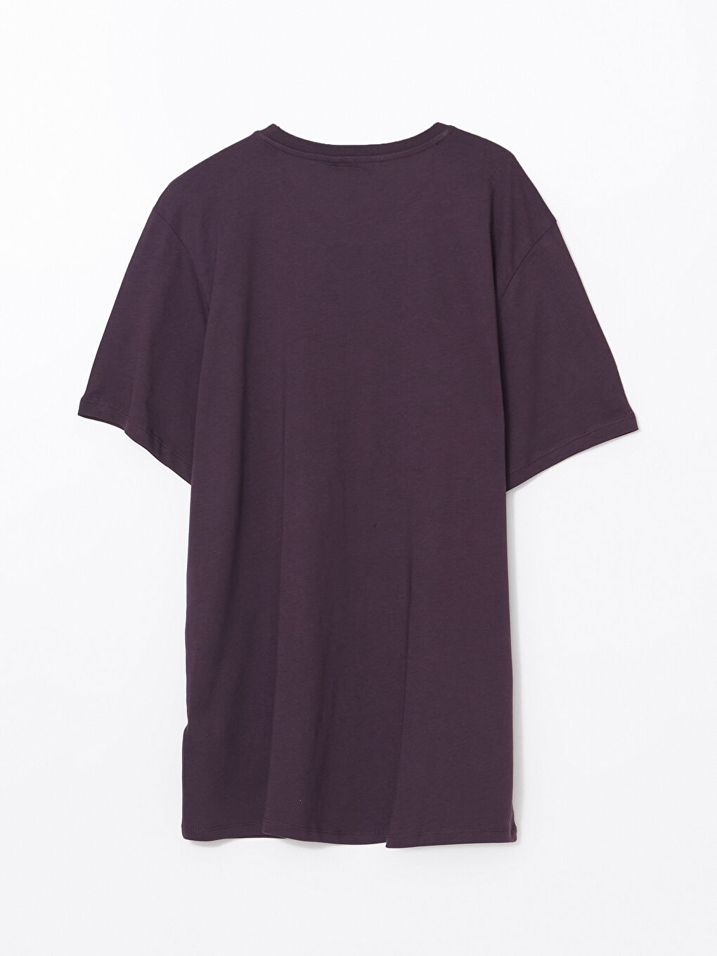 Mürdüm Bisiklet Yaka Kısa Kollu Baskılı Penye Erkek Tişört-5