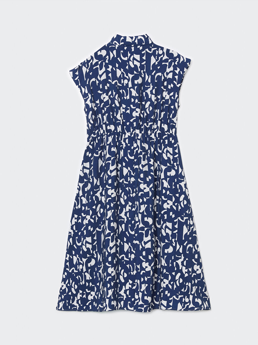 Collared Neck Patterned Women's Dress -S5HP69Z8-LSJ