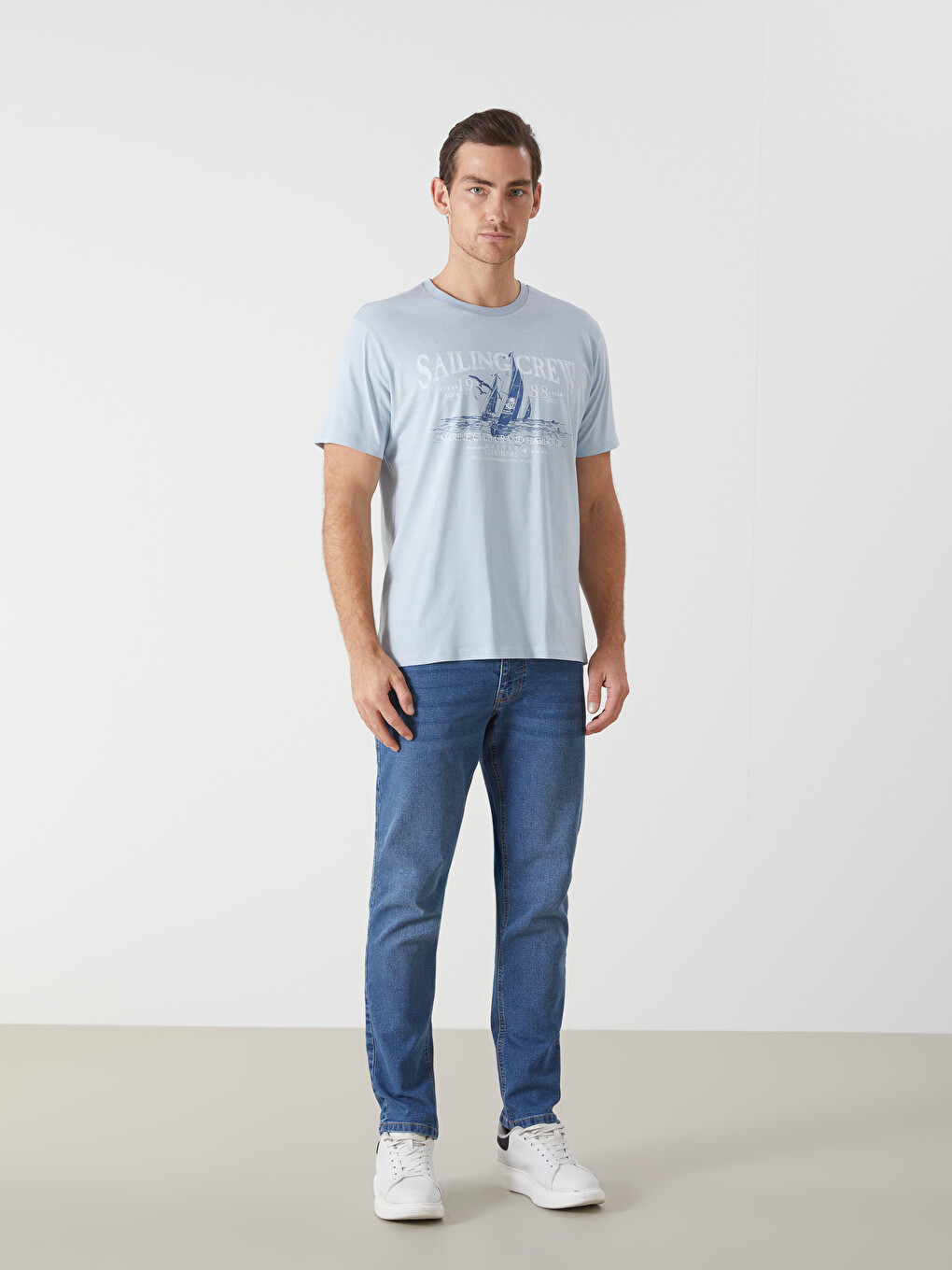 Crew Neck Printed Men's T-Shirt-1
