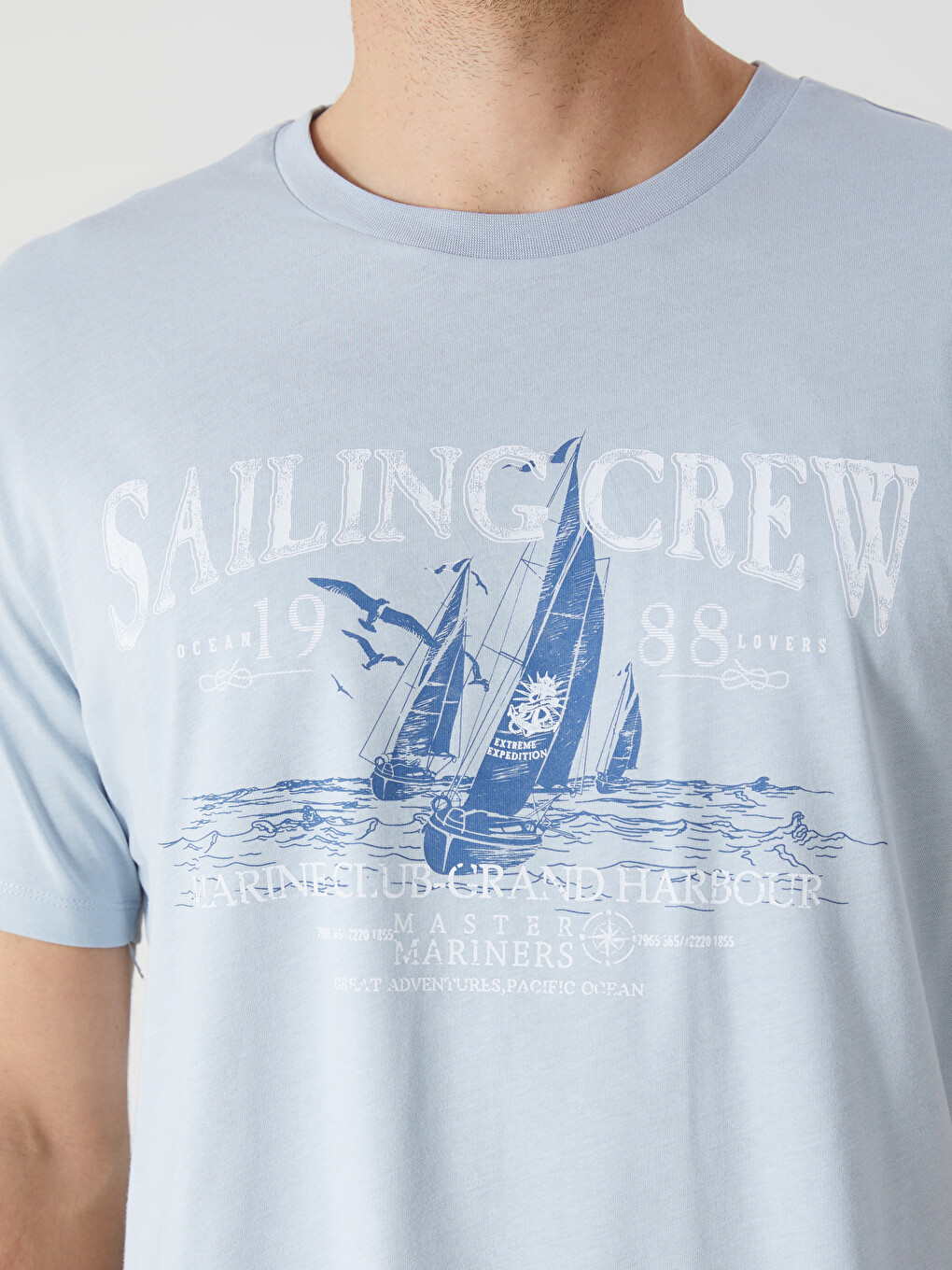 Crew Neck Printed Men's T-Shirt-2