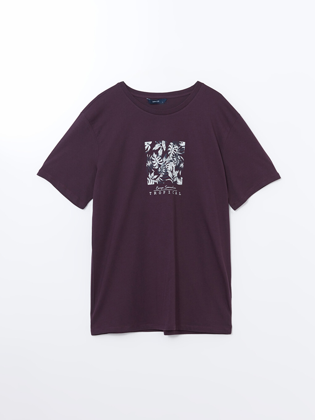 Crew Neck Short Sleeve Printed Combed Cotton Men's T-shirt-4