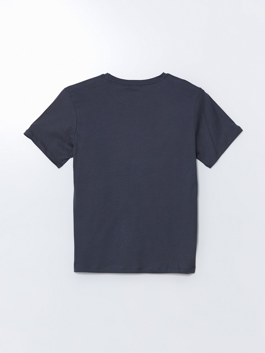 Antrasit Bisiklet Yaka Kısa Kollu Baskılı Penye Erkek Tişört-5