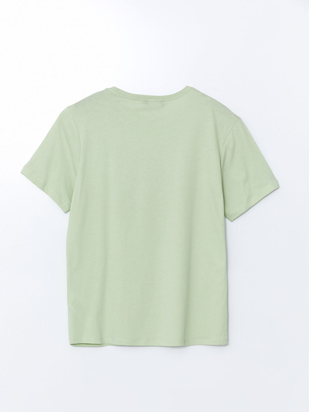 Yeşil Bisiklet Yaka Kısa Kollu Baskılı Penye Erkek Tişört-5