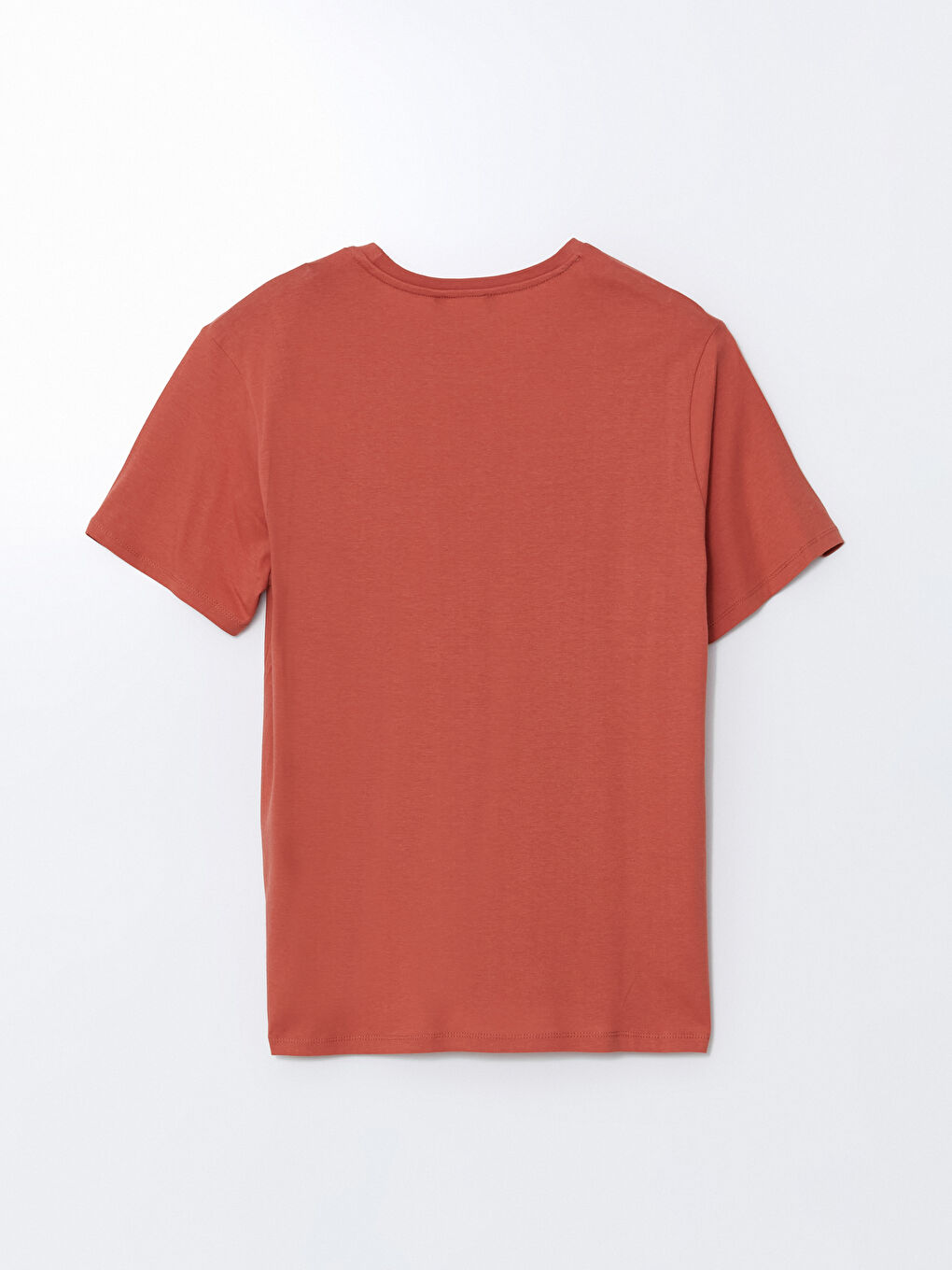 Kahverengi Bisiklet Yaka Kısa Kollu Baskılı Erkek Tişört-1