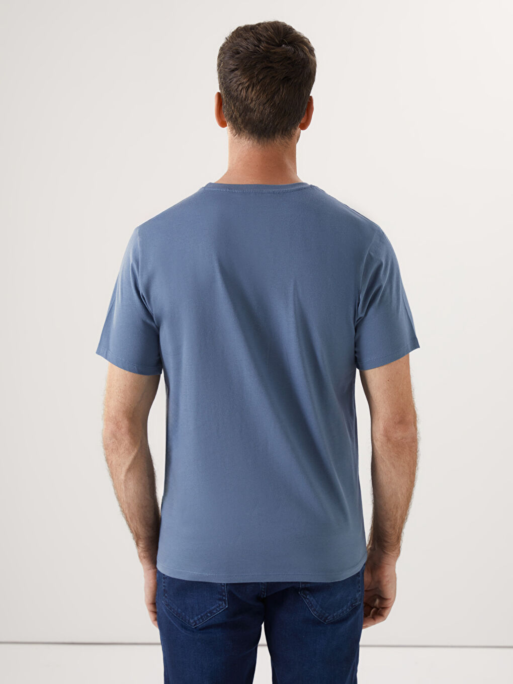 İndigo Bisiklet Yaka Kamuflajlı Desenli Erkek Tişört-3