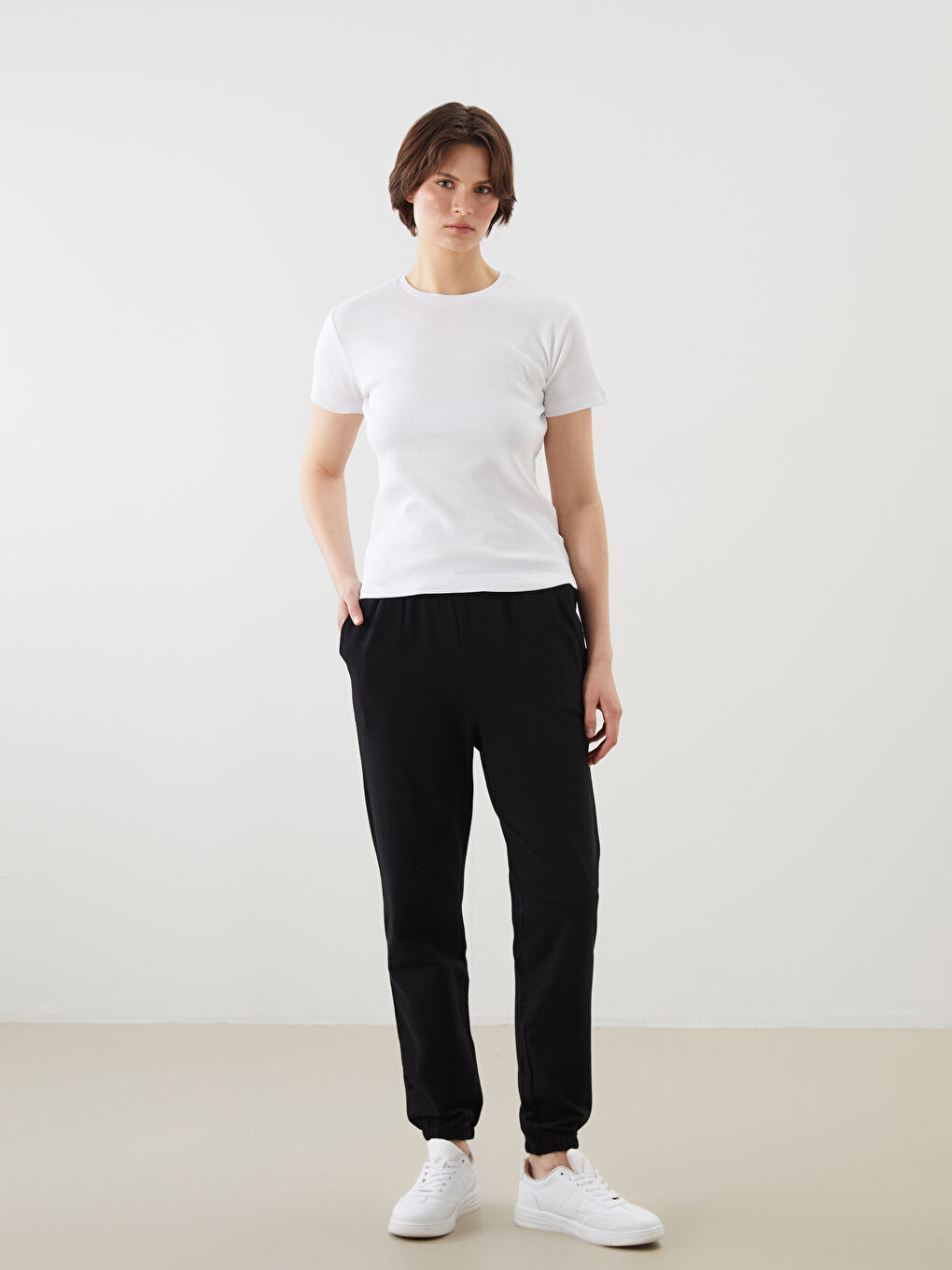 Elasticated Waist Women's Jogger Sweatpants -S5HP92Z8-CVL