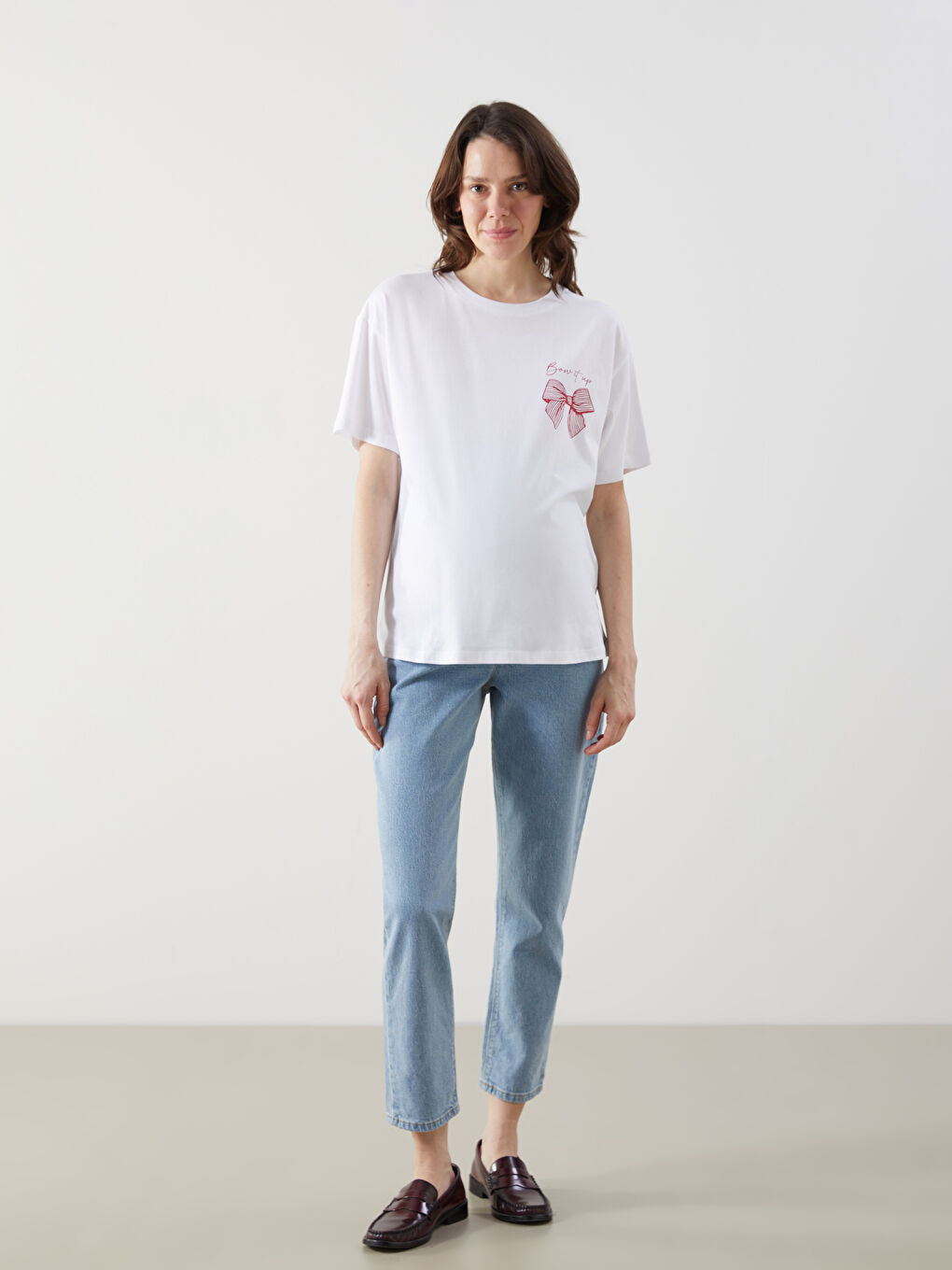 Maternity Mom Fit Jeans with Over-Bump Panel -S5HP95Z8-507