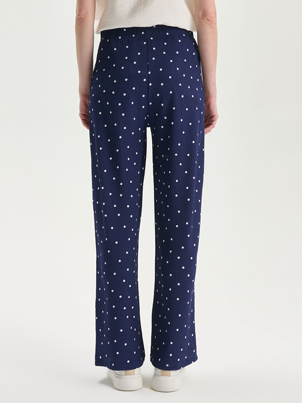 Elasticated Waist Polka Dot Women's Trousers -S5HQ53Z8-LSF