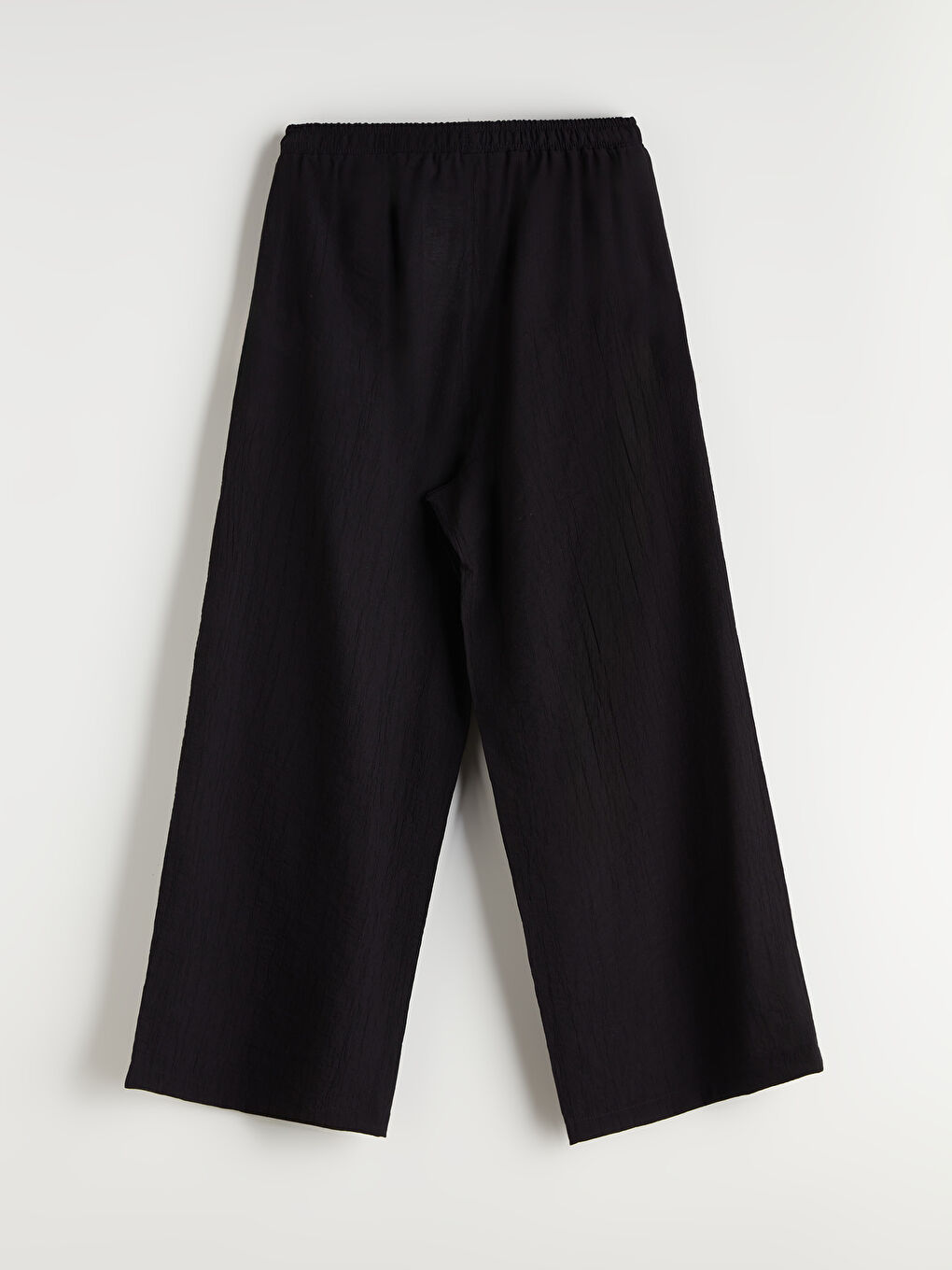 LCW Vision Elasticated Waist Textured Wide Leg Women's Trousers -S5HQ64Z8-CVL