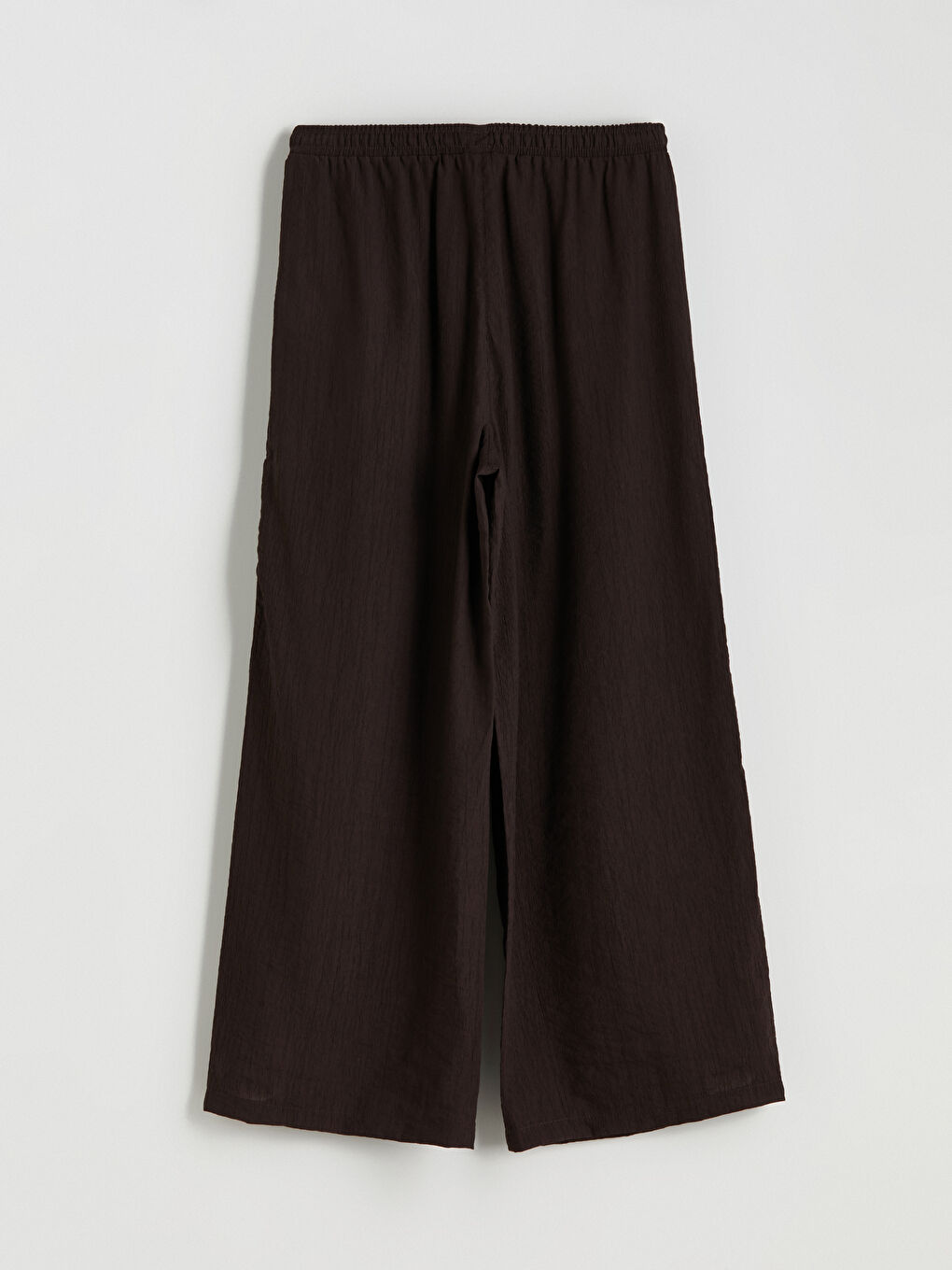 LCW Vision Elasticated Waist Textured Wide Leg Women's Trousers -S5HQ64Z8-ZRF