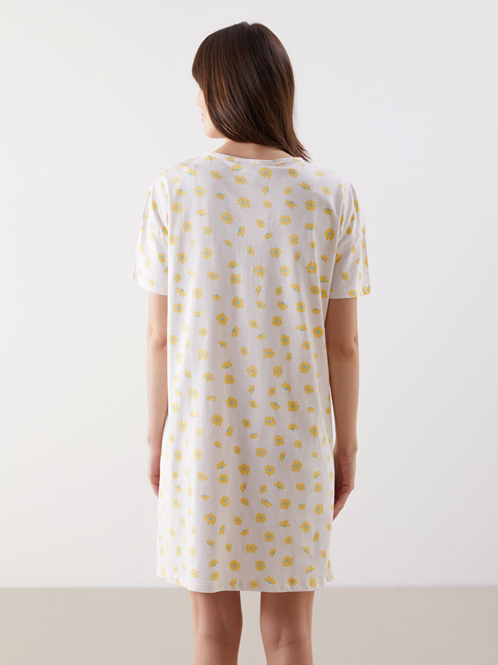 Crew Neck Printed Maternity Nightdress -S5HQ77Z8-LT6