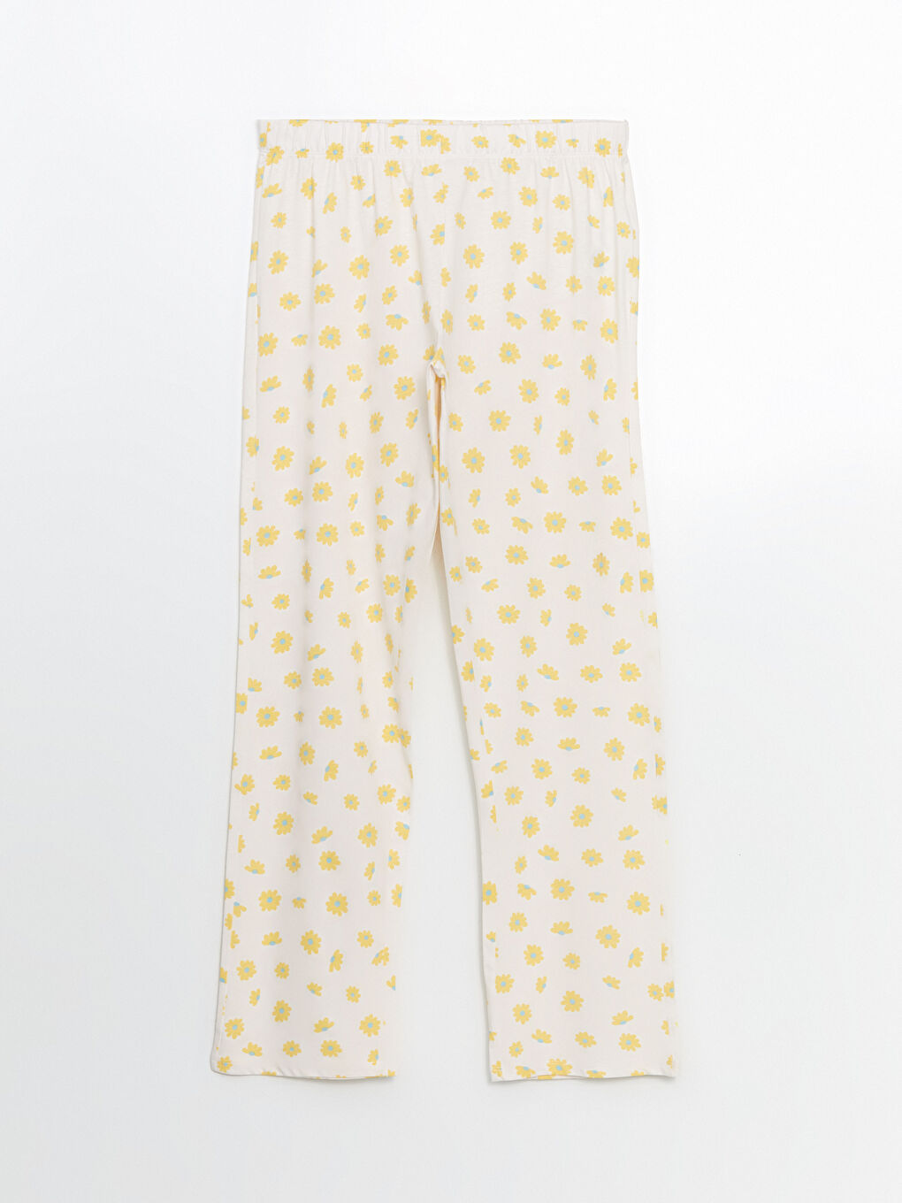 Pembe Beli Lastikli Çiçekli Hamile Pijama Altı