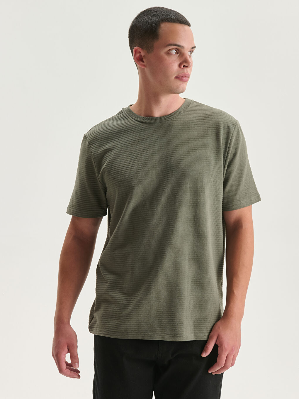 T-shirt pour Hommes en Jersey à Col Rond