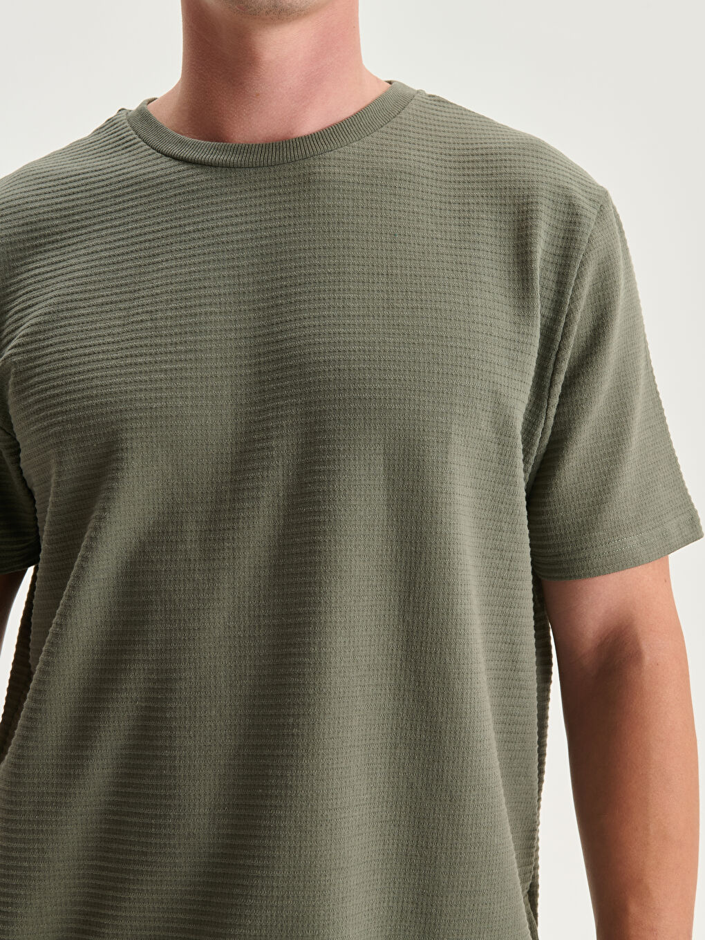 T-shirt pour Hommes en Jersey à Col Rond-2