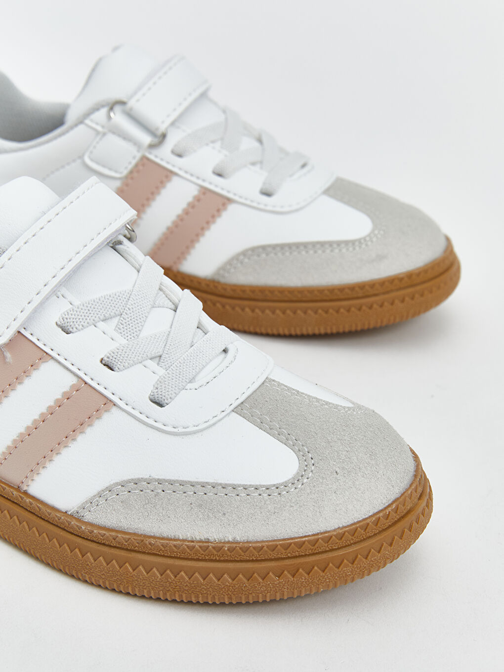 Lace-Up and Hook-and-Loop Girls' Sneakers-2