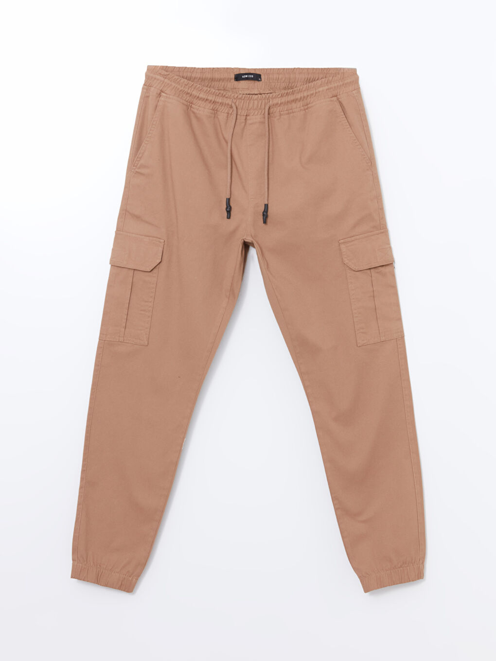 Kahverengi Slim Fit Gabardin Erkek Jogger Pantolon-4